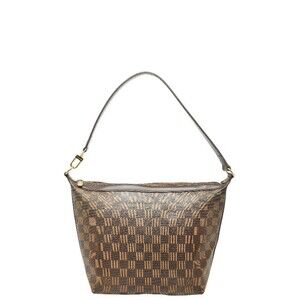 Louis Vuitton Damier Illovo MM Shoulder Bag N51995 Brown Leather Women's LOUI...